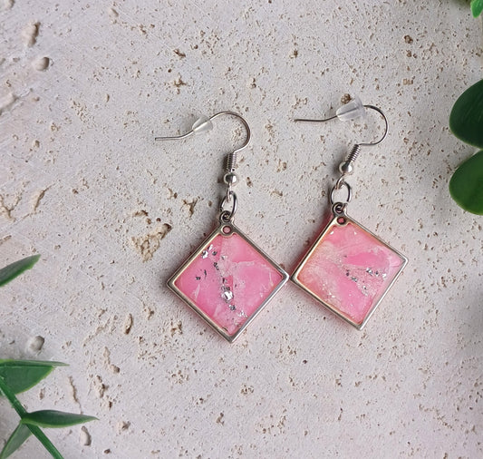Oorbellen Square - Pink Dreams