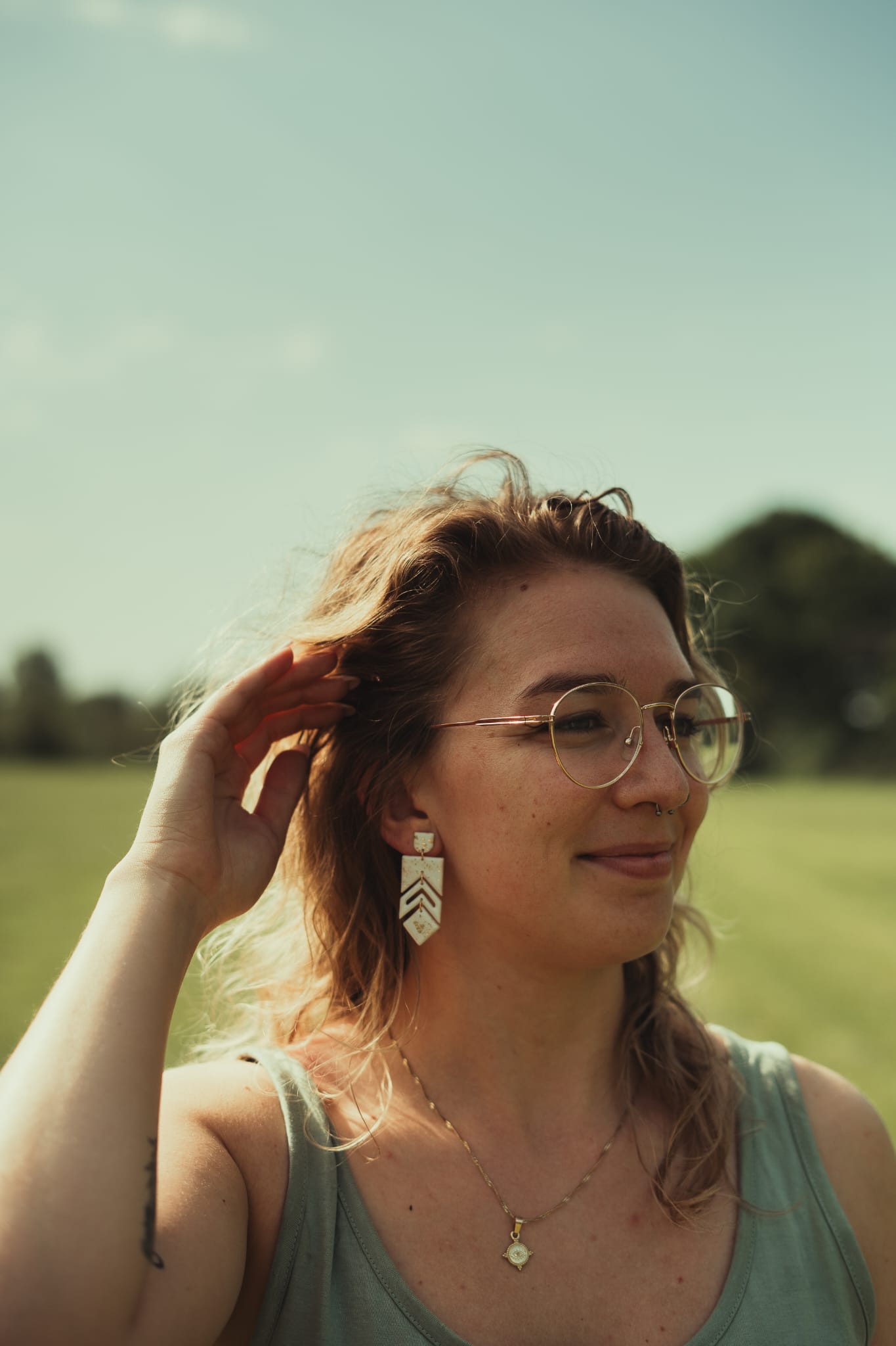 Oorbellen Aria - wit & zilver